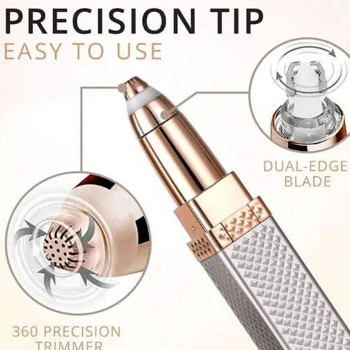 Rechargeable 2 in 1 Hair Remover Trimmer For Women, Electric Flawless Facial Machine Razor, Painless