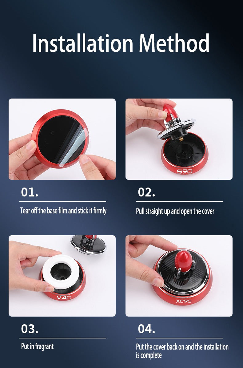 Solar Powered Speech Rocket Car Air Freshener – Rotating Fragrance Diffuser