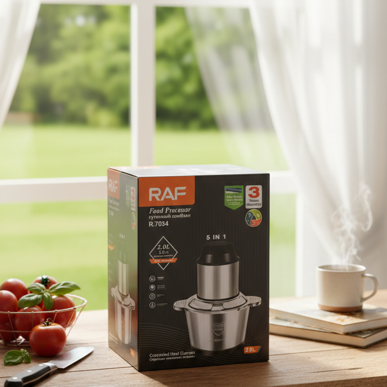 RAF Electric Meat Chopper 800W – 2L Stainless Steel Food Processor for Meat & Vegetables