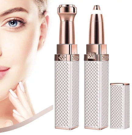 Rechargeable 2 in 1 Hair Remover Trimmer For Women, Electric Flawless Facial Machine Razor, Painless