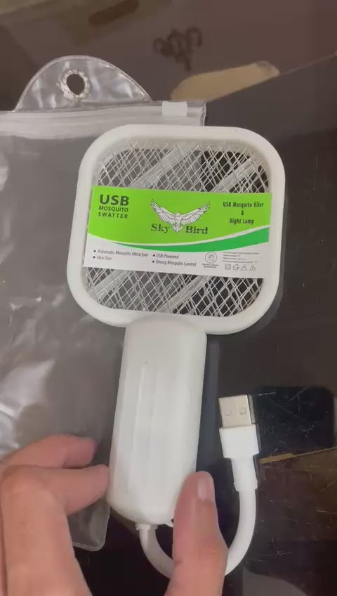 USB Rechargeable Mosquito Killer small racket | Portable Mosquito Repellent Racket With UV Light