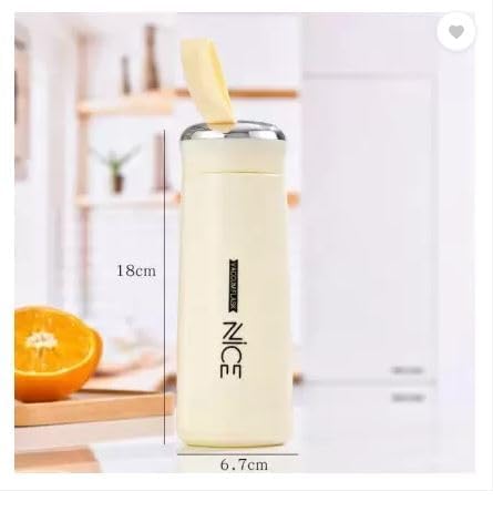 BPA Free Glass Water Bottle | 400ml Portable Tumbler | With Protective Plastic Shell