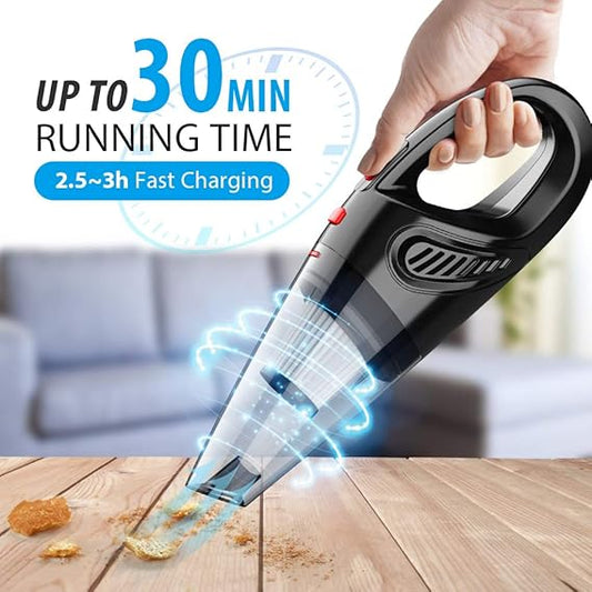 Handheld Vacuum Cordless High Power | Rechargeable Mini Vacuum Cleaner for Home & Car