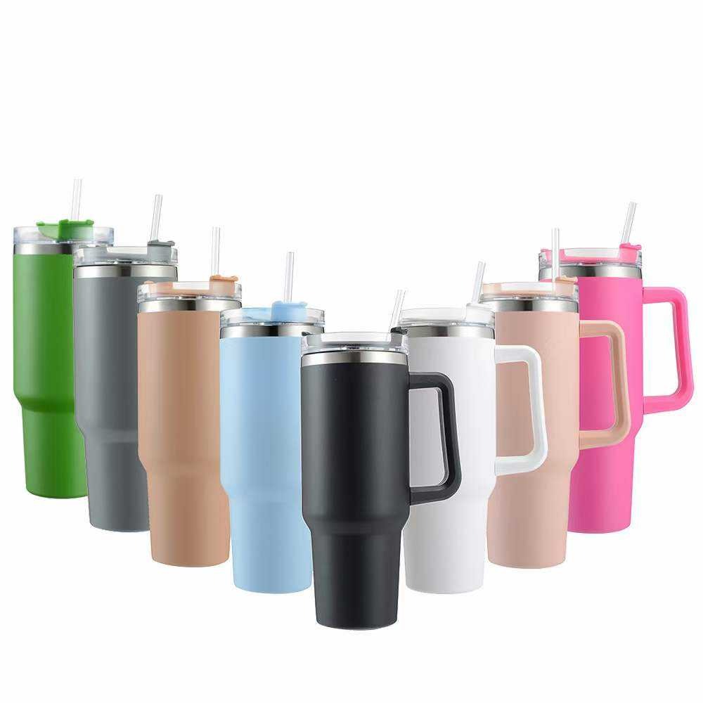 Stanley 40 Oz (1200ML) Stainless Steel Vacuum Insulated Tumbler With Straw – Random Colors | Stanley (Plain)