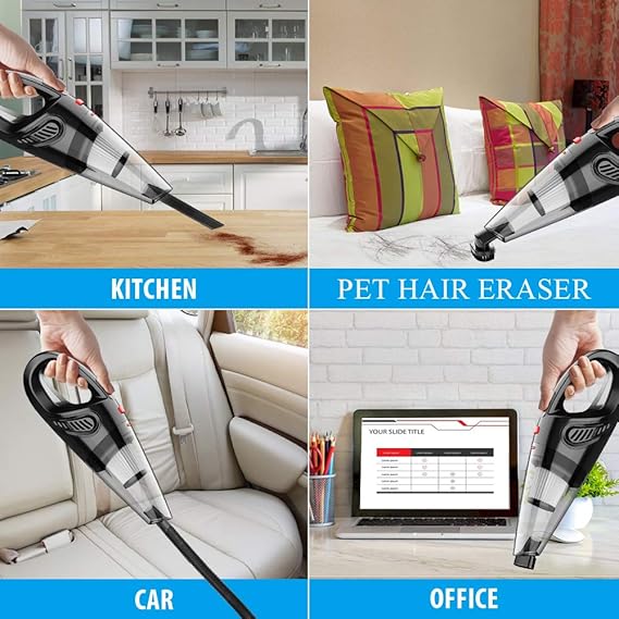 Handheld Vacuum Cordless High Power | Rechargeable Mini Vacuum Cleaner for Home & Car