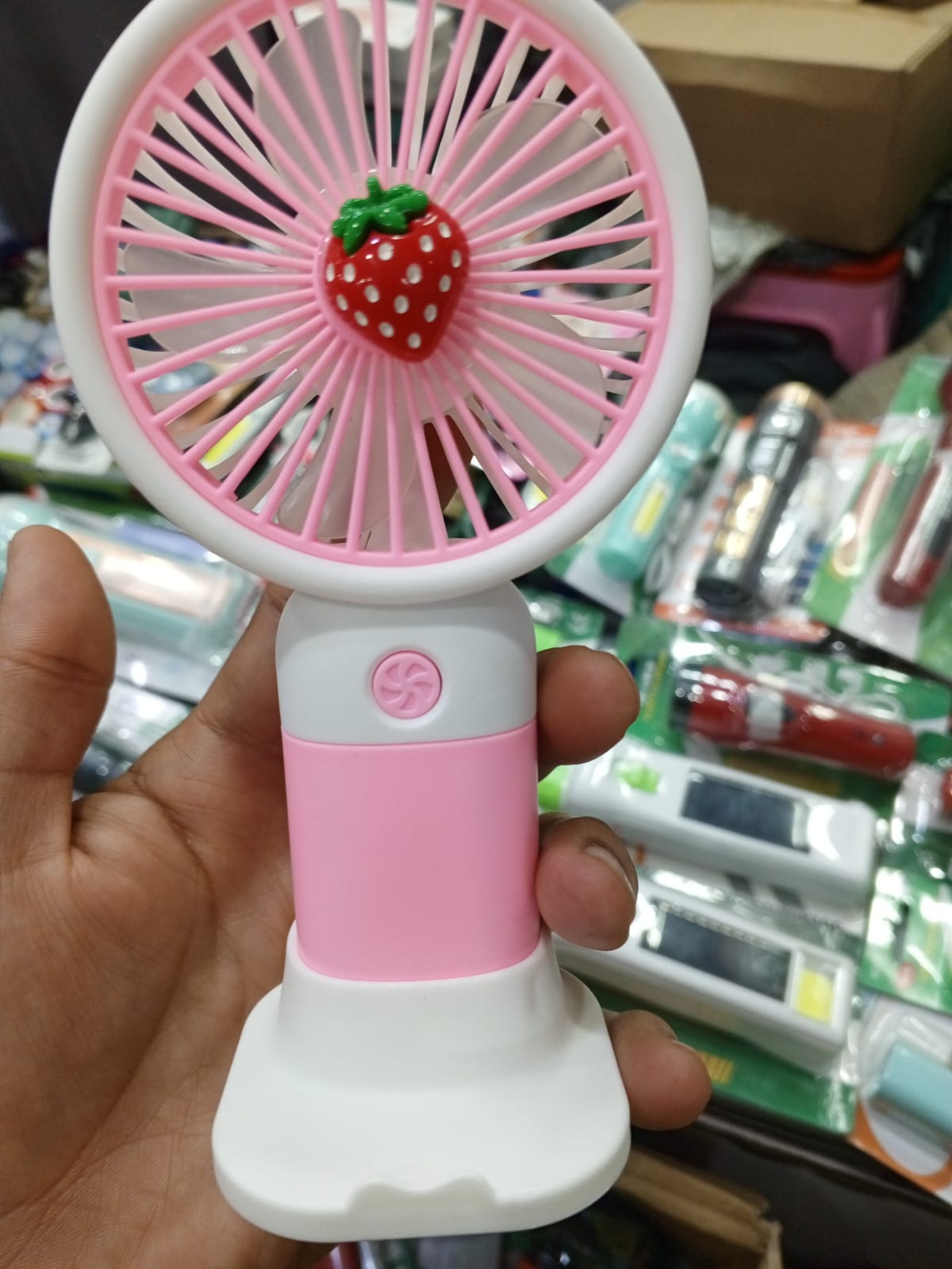 Rechargeable & Portable LED Lighting Mini Fan | Electric Portable Mini Desk Fan