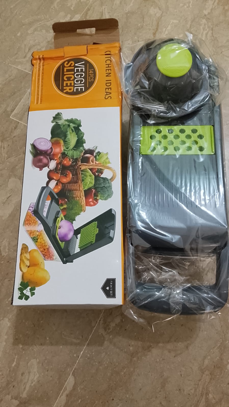 Vegetable Chopper 16 Pcs Set – Manual Onion Chopper, Food Slicer, Dicer, Grater & Potato Cutter With Handle