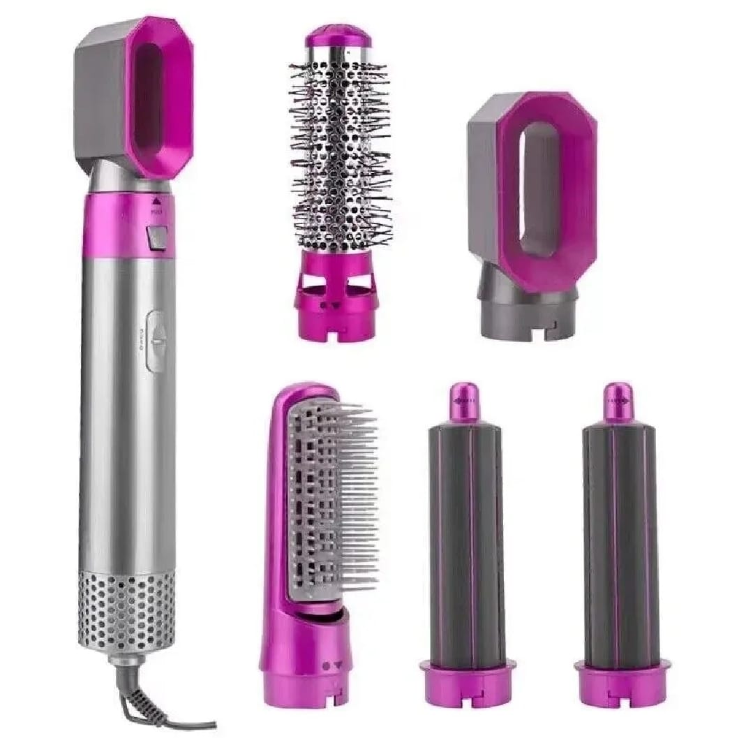 5 In 1 Hair Dryer Brush Electric Blow Dryer Hair Comb Curling Brush Kit Straightener