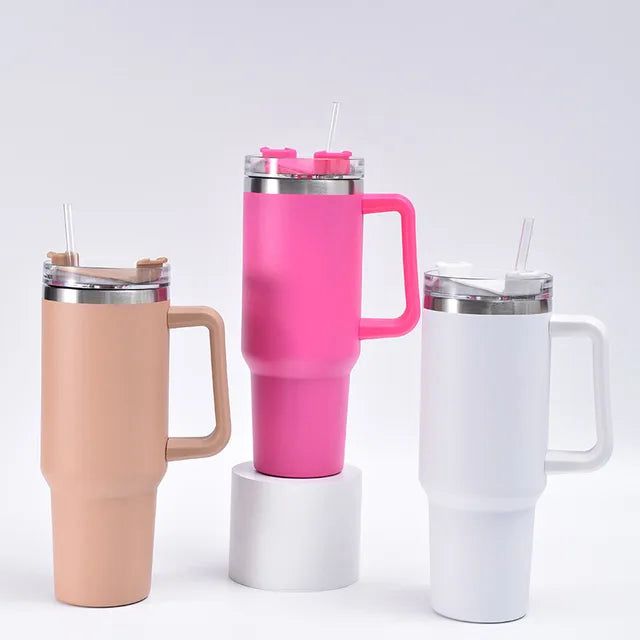 Stanley 40 Oz (1200ML) Stainless Steel Vacuum Insulated Tumbler With Straw – Random Colors | Stanley (Plain)