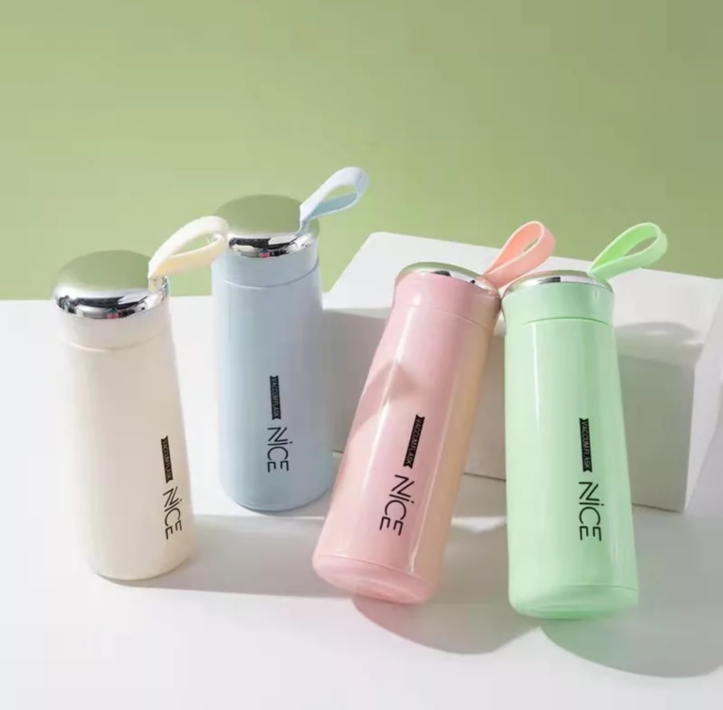BPA Free Glass Water Bottle | 400ml Portable Tumbler | With Protective Plastic Shell